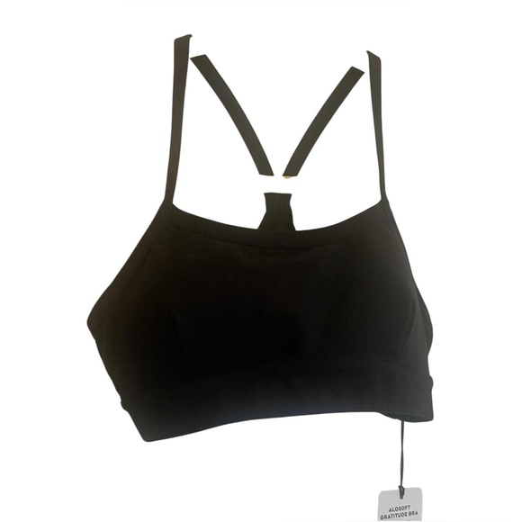NWT Alo yoga alosoft gratitude bra BLACK Size: XS